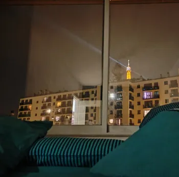 Eiffel tower view from bedroom window