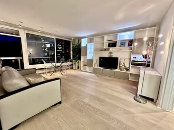 Living room with eiffel tower view